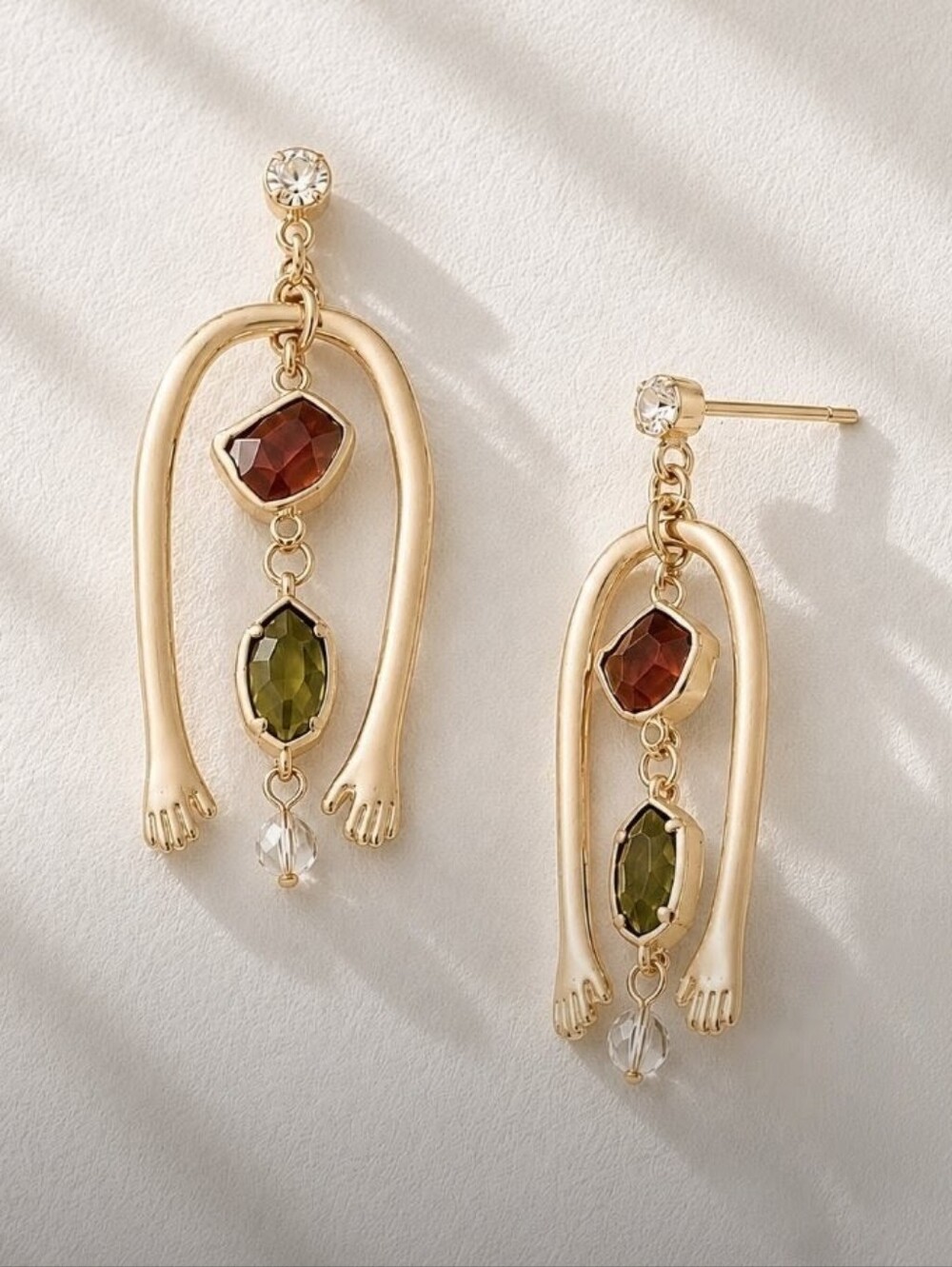 Anthropologie Gold Drop Earrings